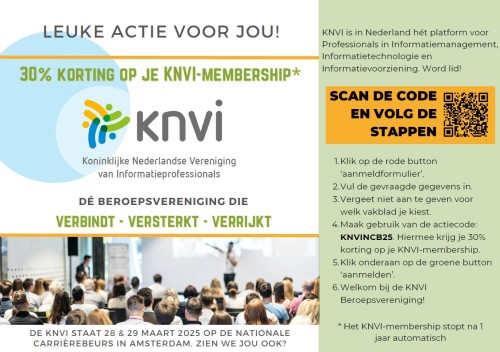 Beursactie KNVI 28 en 29 maart 2025 IT Carrierebeurs